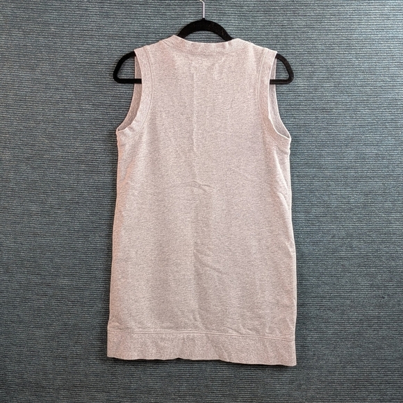 Norma Kamali Jersey Gray Sweatshirt Dress, V Neck Tunic - Picture 15 of 16